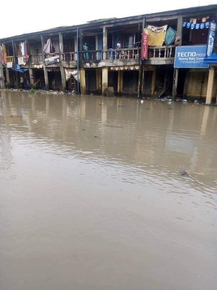 Ariaria market on flood