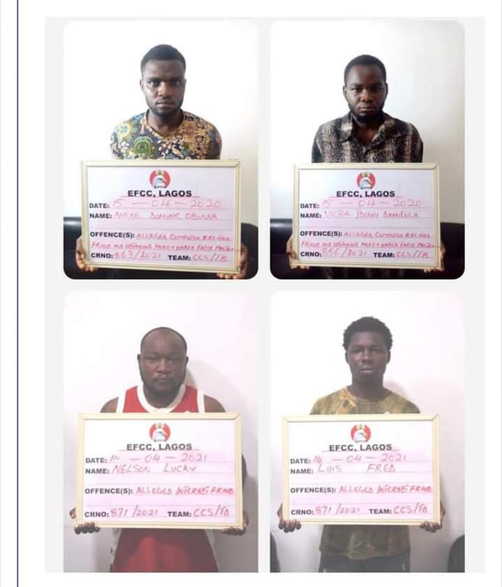 EFCC arrest fraudsters in Lagos