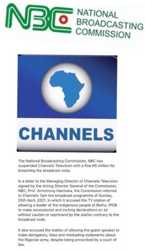 ChannelsTV banned by NBC