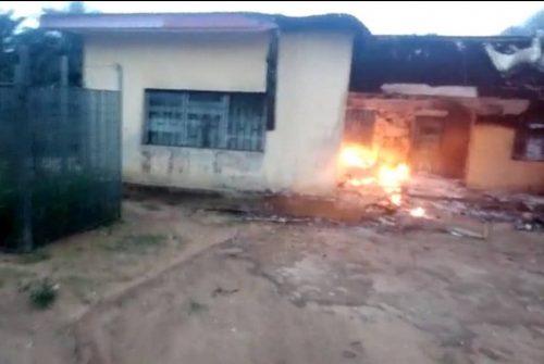 INEC office on fire in akwa ibom state